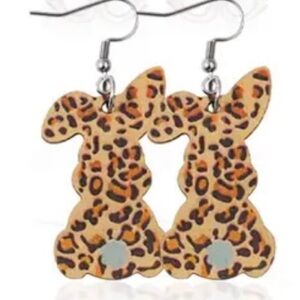 Leopard Print Bunny Earrings